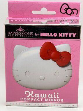 Hello Kitty Kawaii Compact Mirror With LED Lighting & Touch Sensor By Impression
